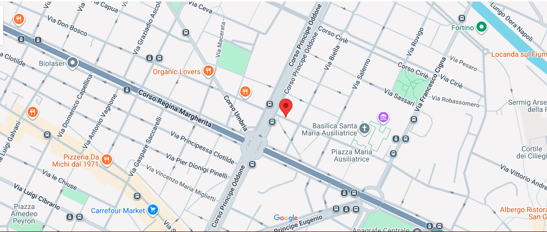 Mappa: Via Maria Ausiliatrice 54, Torino