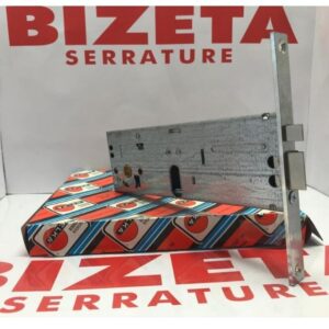 SERRATURA A FASCIA SCROCCO REVERSIBILE FINITURA ACCIAIO FRONTALE LARGO 16 mm ENTRATA mm 99