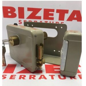 SERRATURA DA APPLICARE ELETTRICA DOPPIO CILINDRO PER CANCELLI entrata 40