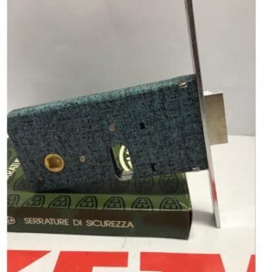 SERRATURA DA INFILARE A FASCIA SOLO SCROCCO A CILINDRO OVALE e QUADRO MANIGLIA entrata mm 60