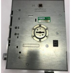 SERRATURA DA PORTONCINO TRIPLICE CON MESSO GIRO AZIONATO DA CHIAVE A DOPPIA MAPPA E MANIGLIA interasse 37 entrata mm 90.