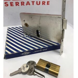 SERRATURA INFILARE A FASCIA CON CILINDRO OVALE entrata mm 80