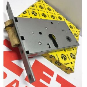 SERRATURA INFILARE ELETTRICA A FASCIA REVERSIBILE FRONTALE mm 16 A PROFILO EUROPEO
