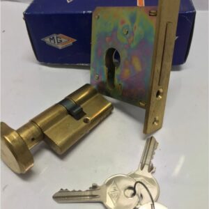 SERRATURA INFILARE PER PORTE VETRO 2 MANDATE frontale mm 20 entrata mm 42